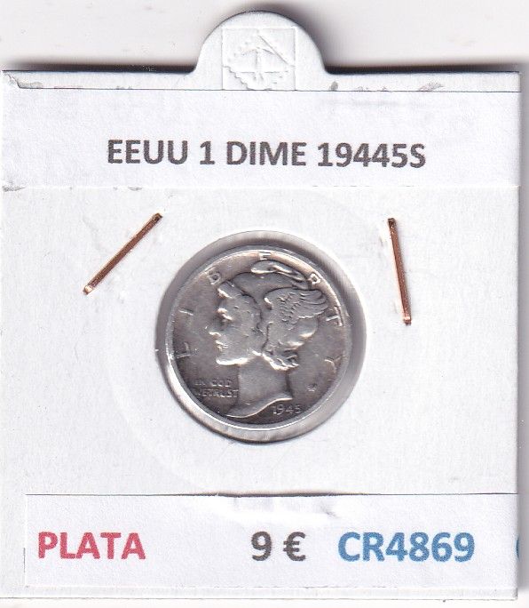 CR4869 CR4869 MONEDA EEUU 1 DIME 19445S PLATA - Imagen 1