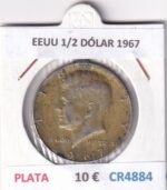 CR4884 MONEDA EEUU 1/2 DÓLAR 1967 PLATA