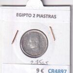 CR4897 MONEDA EGIPTO 2 PIASTRAS