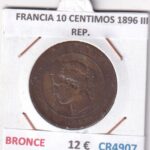 CR4907 MONEDA FRANCIA 10 CENTIMOS 1896 III REP. BRONCE