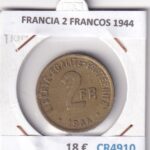 CR4910 MONEDA FRANCIA 2 FRANCOS 1944