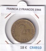 CR4910 MONEDA FRANCIA 2 FRANCOS 1944
