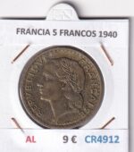 CR4912 MONEDA FRANCIA 5 FRANCOS 1940 ALUMINIO