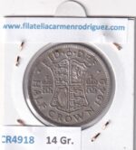 CR4918 MONEDA GRAN BRETAÑA 1/2 CORONA 1949 JORGE VI CU-NI - Imagen 2