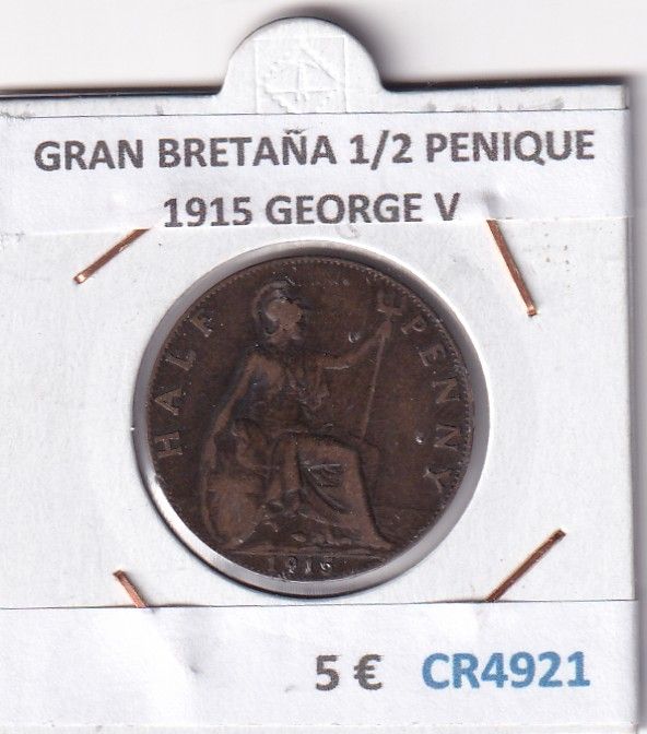 CR4921 CR4921 MONEDA GRAN BRETAÑA 1/2 PENIQUE 1915 GEORGE V - Imagen 1