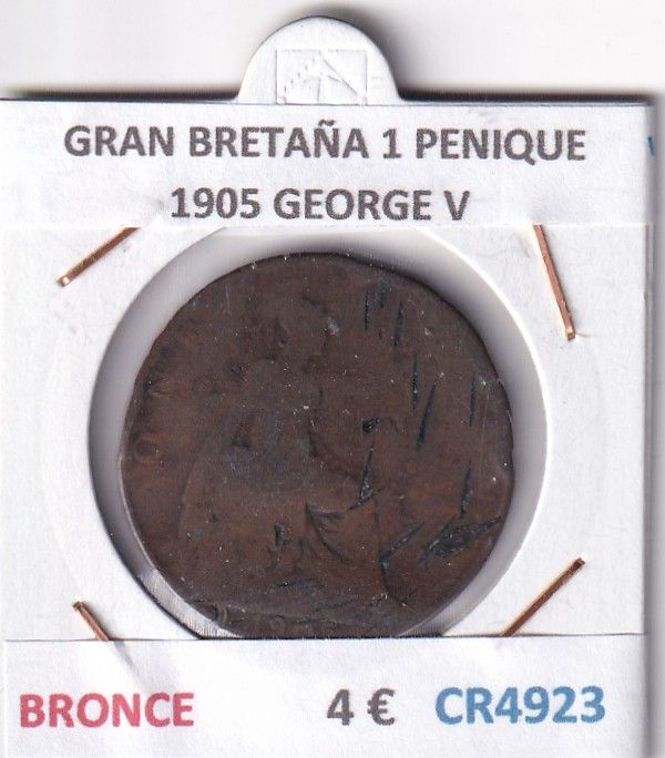 CR4923 CR4923 MONEDA GRAN BRETAÑA 1 PENIQUE 1905 GEORGE V BRONCE - Imagen 1