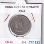 CR4932 MONEDA HONG-KONG 50 CENTAVOS 1973 CU-NI