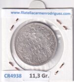 CR4938 MONEDA INDIA BRITANICA 1 RUPIA 1893 - Imagen 2