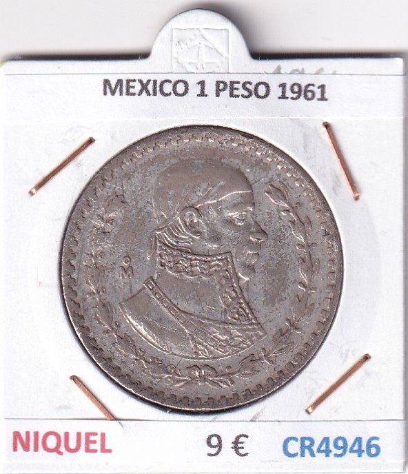 CR4946 CR4946 MONEDA MEXICO 1 PESO 1961 NIQUEL - Imagen 1