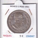 CR4947 MONEDA MEXICO 1 PESO 1961 NIQUEL