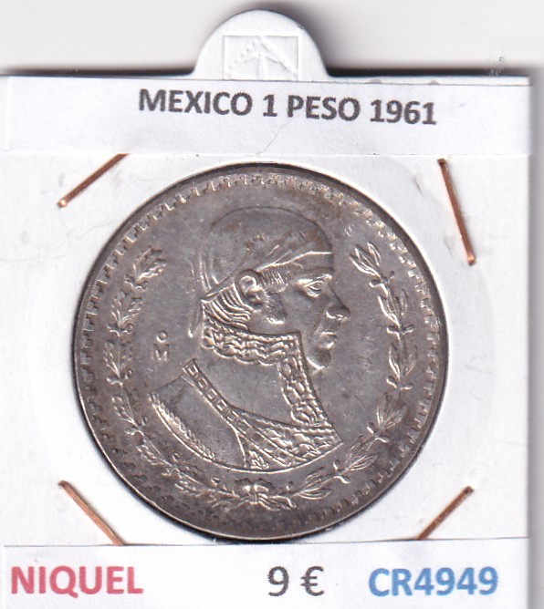 CR4949 CR4949 MONEDA MEXICO 1 PESO 1961 NIQUEL - Imagen 1