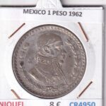 CR4950 MONEDA MEXICO 1 PESO 1962 NIQUEL