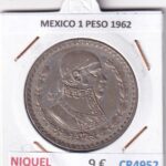 CR4952 MONEDA MEXICO 1 PESO 1962 NIQUEL