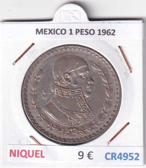 CR4952 CR4952 MONEDA MEXICO 1 PESO 1962 NIQUEL - Imagen 1