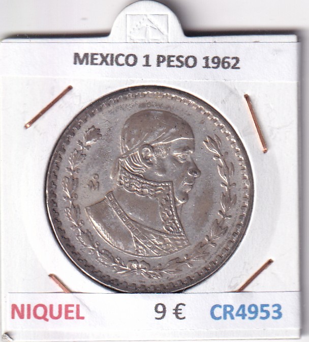 CR4953 CR4953 MONEDA MEXICO 1 PESO 1962 NIQUEL - Imagen 1