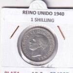 CR4987 MONEDA REINO UNIDO 1940 1 SHILLING PLATA