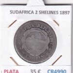 CR4990 MONEDA SUDAFRICA 2 SHELINES 1897 PLATA