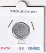 CR4992 MONEDA SUECIA 25 ORE 1937 PLATA