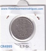 CR4995 MONEDA SUECIA 1 CORONA GUSTAF VI 1969 PLATA - Imagen 2