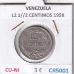 CR5001 MONEDA VENEZUELA 12 1//2 CENTIMOS 1958 CU-NI