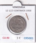 CR5001 MONEDA VENEZUELA 12 1//2 CENTIMOS 1958 CU-NI