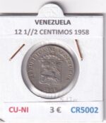 CR5002 MONEDA VENEZUELA 12 1//2 CENTIMOS 1958 CU-NI