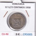 CR5005 MONEDA VENEZUELA 12 1//2 CENTIMOS 1958 CU-NI