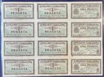 CRBL0385 UNCUT 12 BILLETES ESPAÑA LOCAL TARRAGONA 1 PESETA NUEVO - Imagen 2