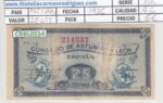 CRBL0554 BILLETE CONSEJO DE ASTURIAS Y LEON 25 CENTIMOS 1936 BC