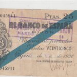 CRBL0566 BILLETE ESPAÑA GIJON 25 PESETAS 1936 MBC