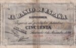 CRBL0575 BILLETE ESPAÑA SANTANDER 50 PESETAS 1936 BC+