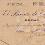 CRBL0589 BILLETE LOCAL ESPAÑA BILBAO 25 PESETAS 1936 MBC