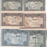 CRBL0592 LOTE 6 BILLETES LOCAL ESPAÑA BILBAO 1937 DIFERENTES VALORES EBC