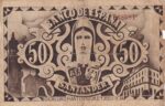 CRBL0598 BILLETE LOCAL ESPAÑA SANTANDER 50 PESETAS 1936 SIN SERIE BC - Imagen 2