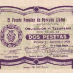 CRBL0611 BILLETE LOCAL ESPAÑA PORCUNA (JAEN) 2 PESETAS 1936 MBC