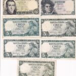 CRBL0615 LOTE 7 BILLETES ESPAÑA 5 PESETAS VARIOS VER FOTO