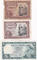CRBL0629 LOTE DE 3 BILLETES ESPAÑOLES SIN SERIE