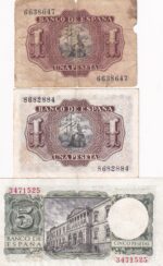 CRBL0629 LOTE DE 3 BILLETES ESPAÑOLES SIN SERIE - Imagen 2