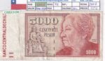 CRBX3196 BILLETE CHILE 5000 PESOS 2007 SERIE TE BC