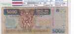 CRBX3202 BILLETE COSTA RICA 5000 COLONES 1996 SERIE B USADO