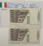 CRBX3231 BILLETES PAREJA CORRELATIVA ITALIA 1000 LIRAS 1982 SERIE M SIN CIRCULAR - Imagen 2