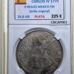 CRCAP001 MONEDA ESPAÑA CARLOS IV 8 REALES 1775 MEXICO FM RESELLOS CHINOS