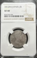 CRCAP100 CAPSULA NGC ESPAÑA FERNANDO VII 2 REALES 1812 MADRID IJ XF40