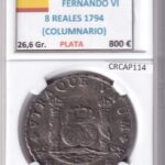 CRCAP114 MONEDA ESPAÑA COLUMNARIO 8 REALES 1794 FERNANDO VI