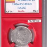 CRCAP138 MONEDA ESPAÑA FERNANDO VII 2 REALES 1810 CI CADIZ PLATA