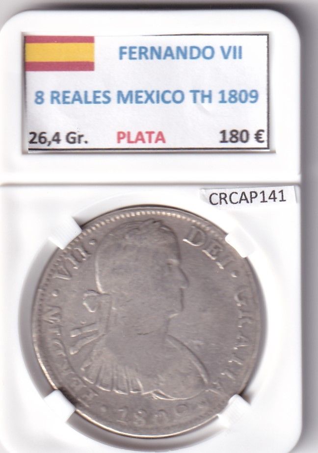 CRCAP141 CRCAP141 MONEDA ESPAÑA FERNANDO VII 8 REALES 1809 MEXICO TH - Imagen 1