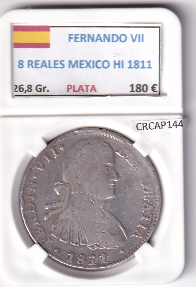 CRCAP144 CRCAP144 MONEDA ESPAÑA FERNANDO VII 8 REALES 1811 MEXICO HI - Imagen 1