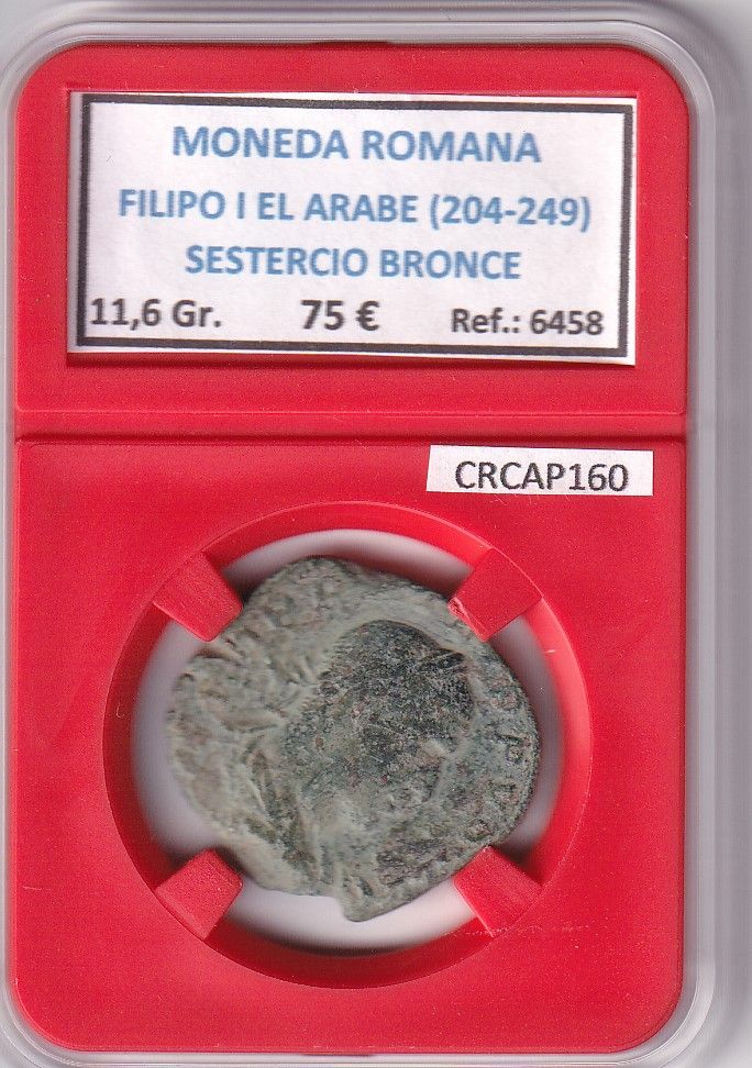 CRCAP160 CRCAP160 MONEDA ROMANA FILIPO I EL ARABE SESTERCIO BRONCE - Imagen 1