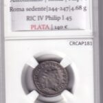 CRCAP181 MONEDA ROMANA DENARIO ROMA SEPTIMIO SEVERO NEPTUNO 209