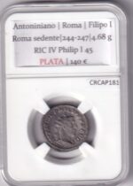 CRCAP181 MONEDA ROMANA DENARIO ROMA SEPTIMIO SEVERO NEPTUNO 209